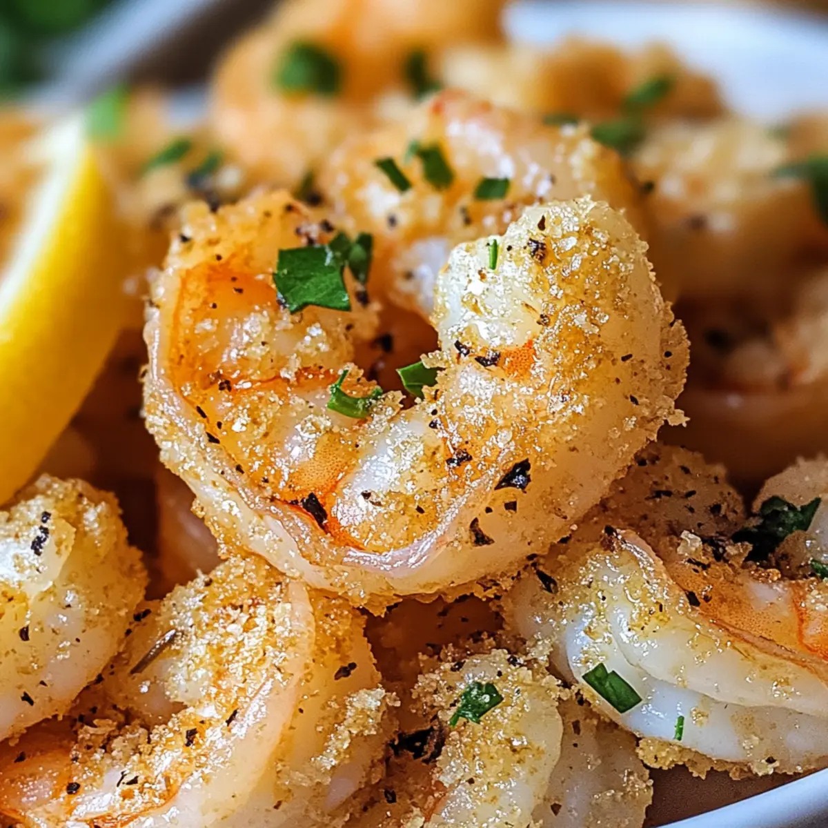 Knoblauch Parmesan Garnelen aus der Heißluftfritteuse